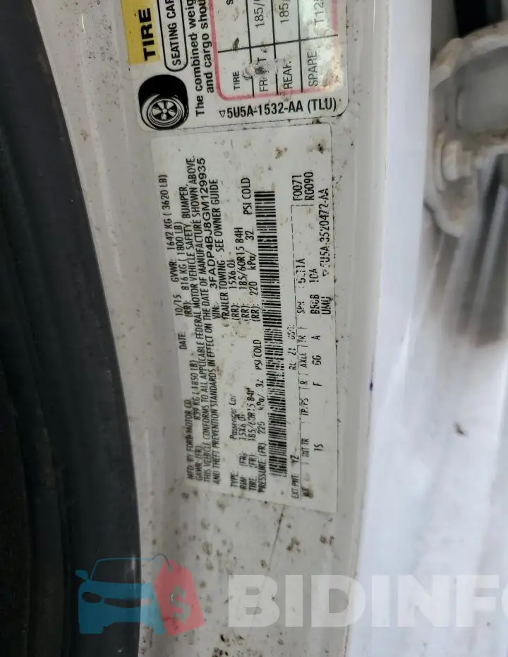 3FADP4BJ8GM129935 Photo# 12