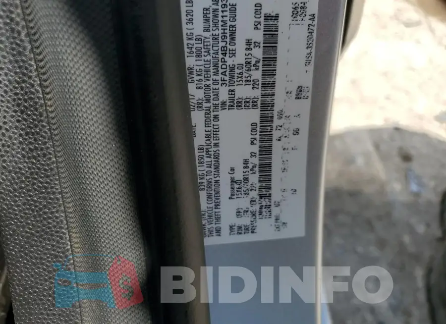 3FADP4BJ9HM119366 Photo# 12