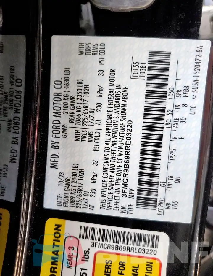 3FMCR9B69RRE03220 Photo# 12