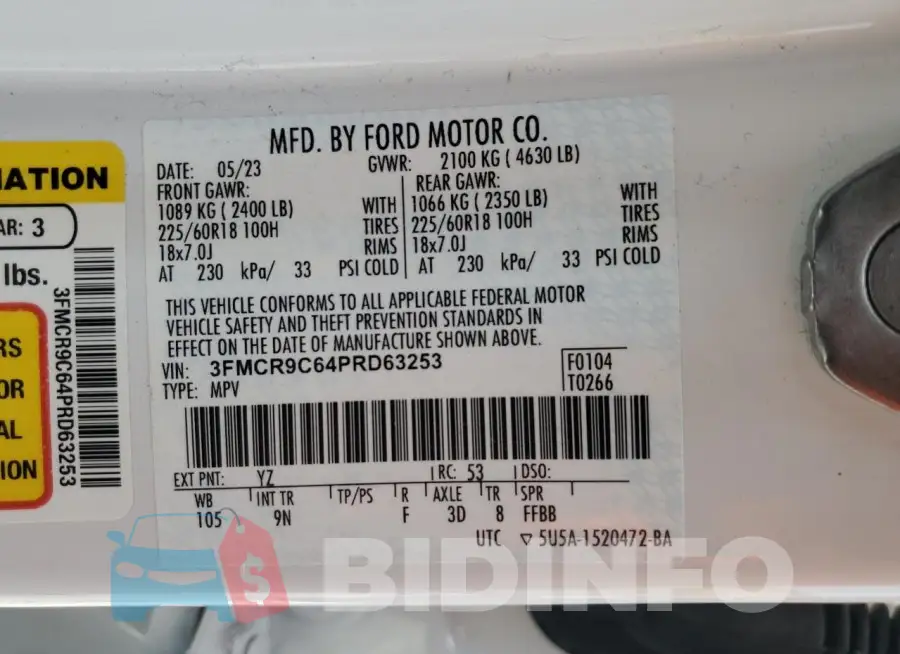 3FMCR9C64PRD63253 Photo# 12