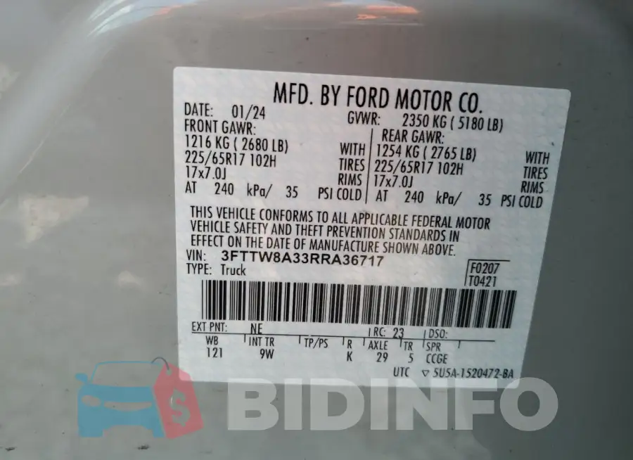 3FTTW8A33RRA36717 Photo# 12
