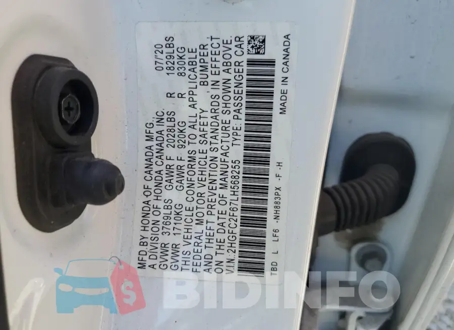 2HGFC2F67LH568255 Photo# 12