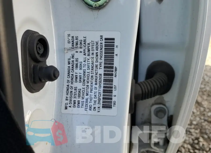 2HGFC2F71GH562658 Photo# 12