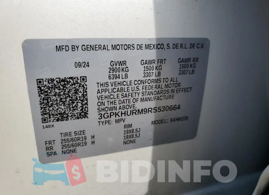 3GPKHURM9RS530664 Photo# 13