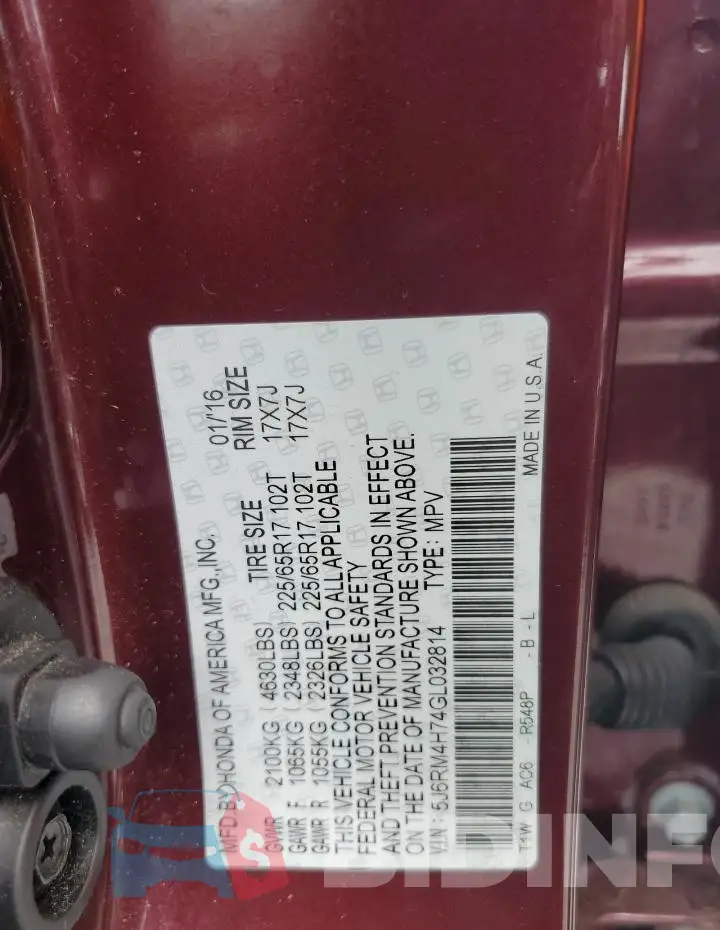 5J6RM4H74GL032814 Photo# 13