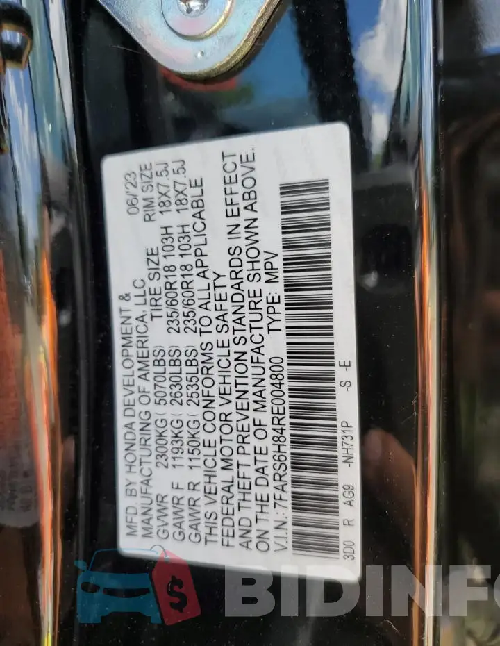 7FARS6H84RE004800 Photo# 13