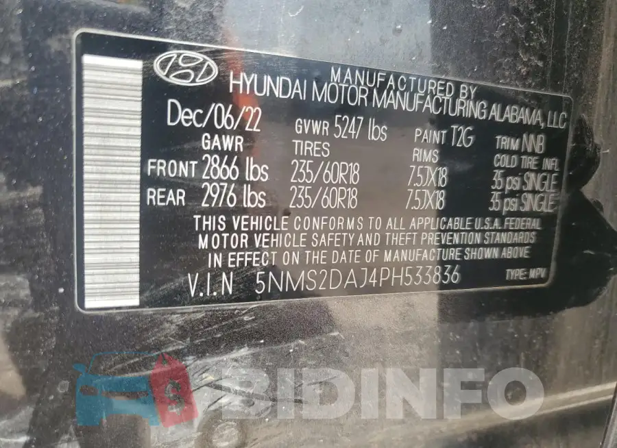 5NMS2DAJ4PH533836 Photo# 14