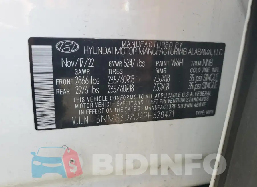 5NMS3DAJ2PH528471 Photo# 14