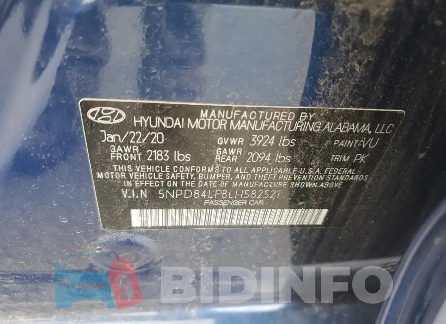 5NPD84LF8LH582521 Photo# 12