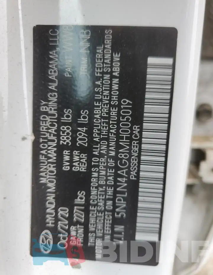 5NPLN4AG8MH005019 Photo# 12