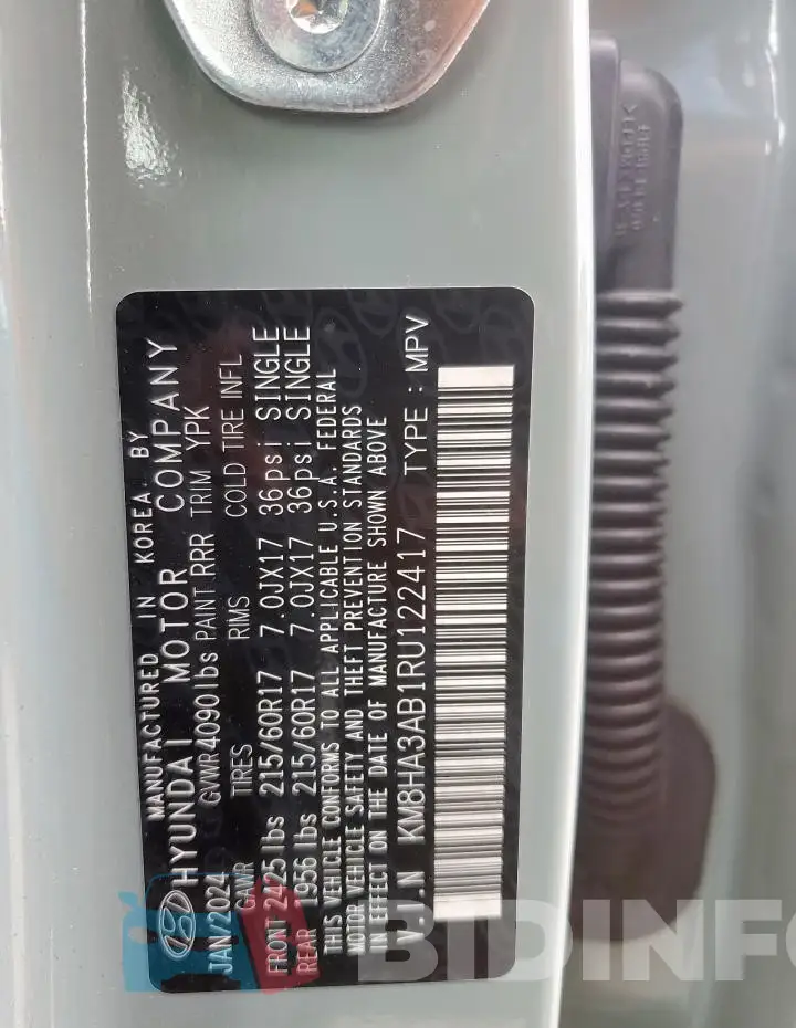 KM8HA3AB1RU122417 Photo# 14