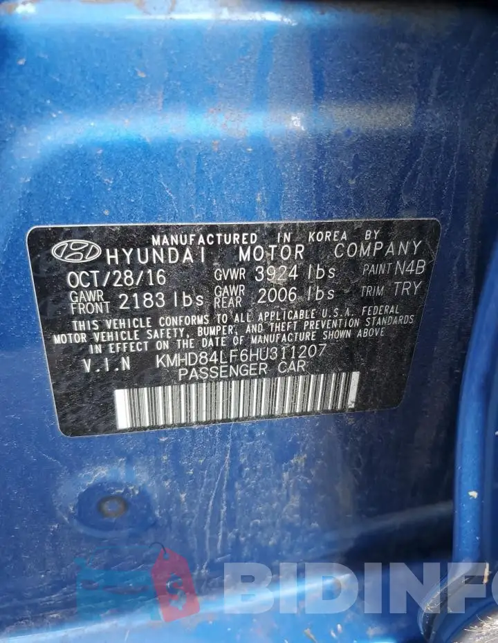 KMHD84LF6HU311207 Photo# 12