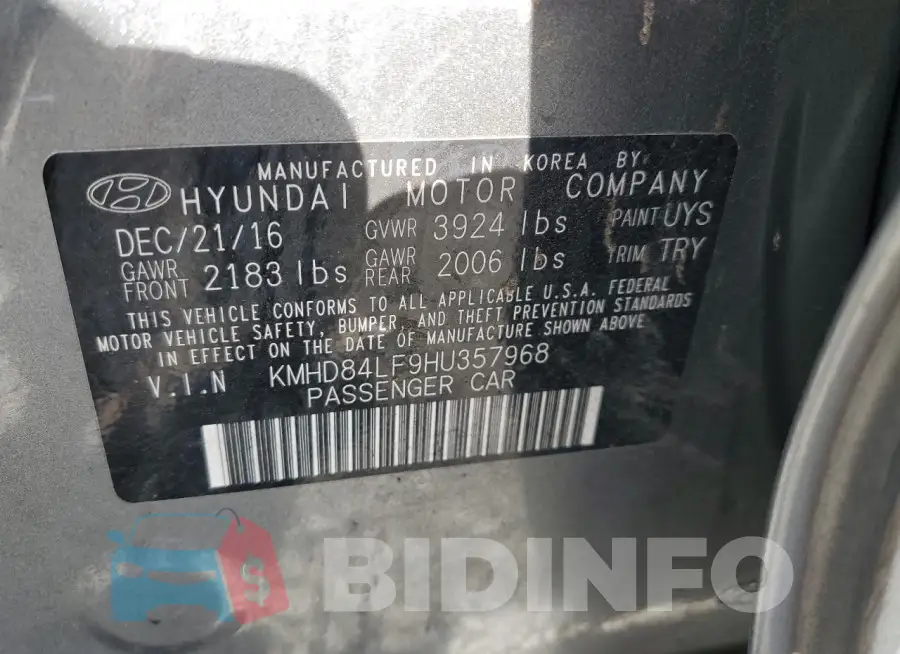 KMHD84LF9HU357968 Photo# 12