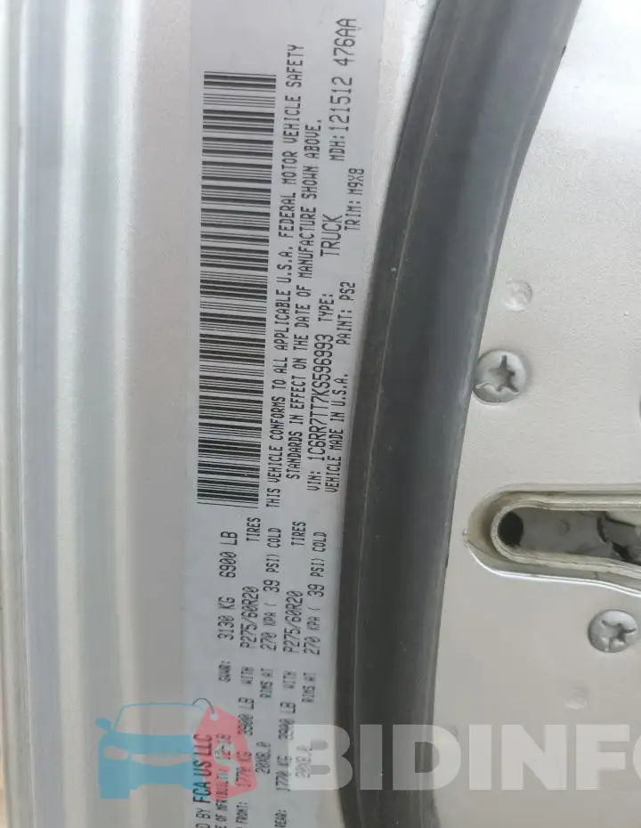 1C6RR7TT7KS596993 Photo# 12