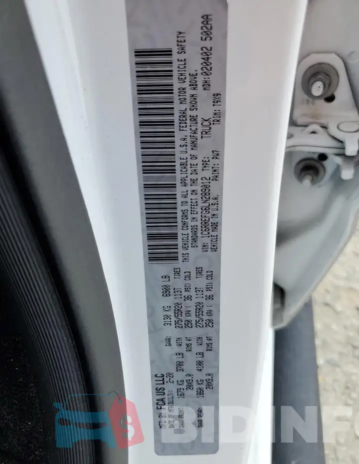 1C6RREFG6LN289012 Photo# 12