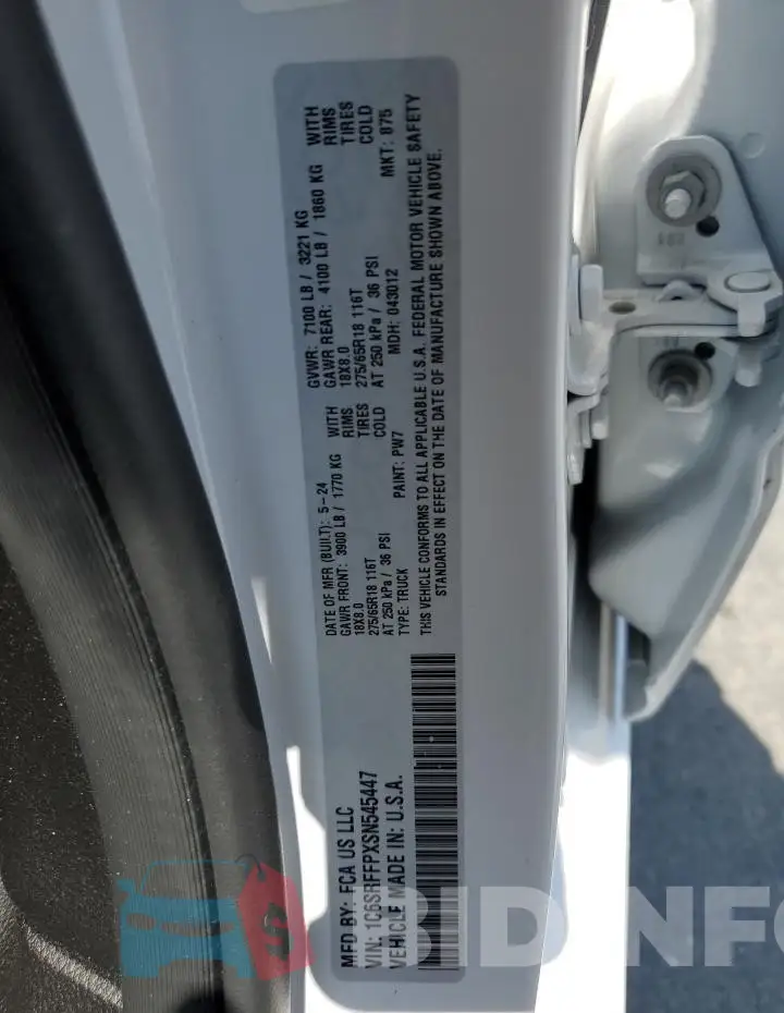 1C6SRFFPXSN545447 Photo# 12