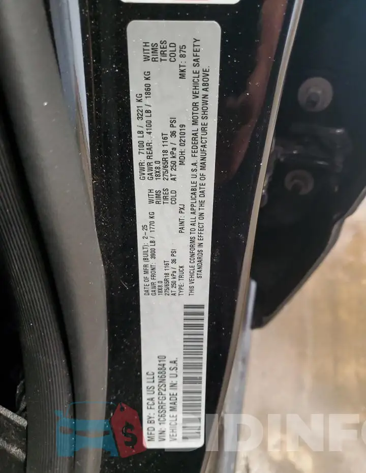 1C6SRFGP2SN688410 Photo# 12