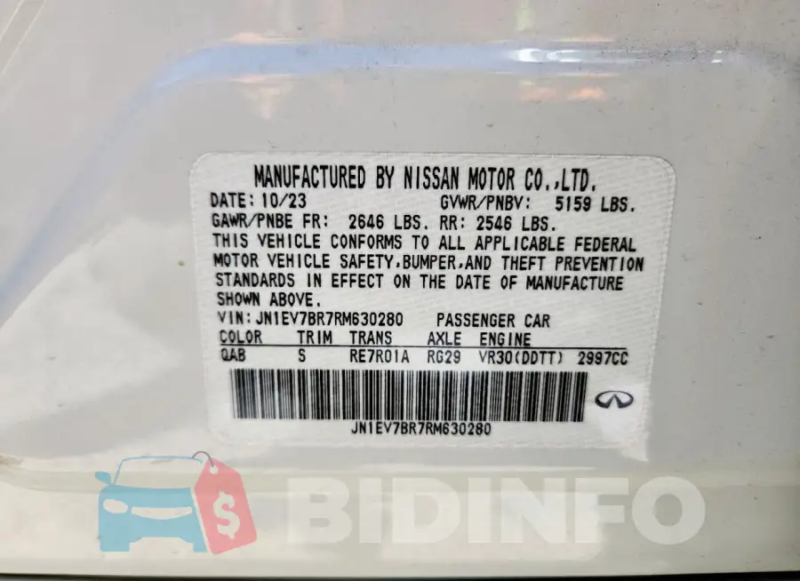 JN1EV7BR7RM630280 Photo# 13