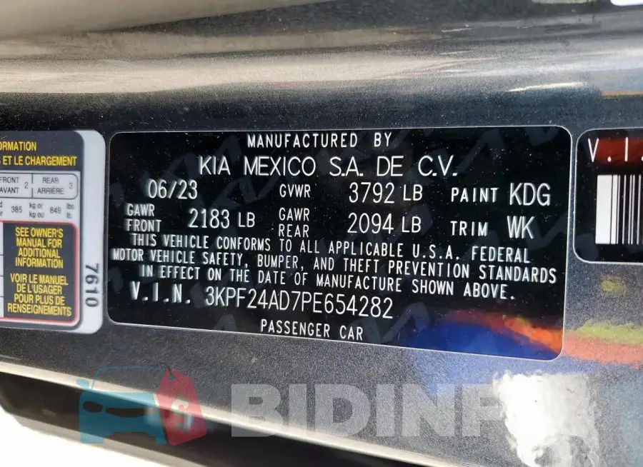 3KPF24AD7PE654282 Photo# 12