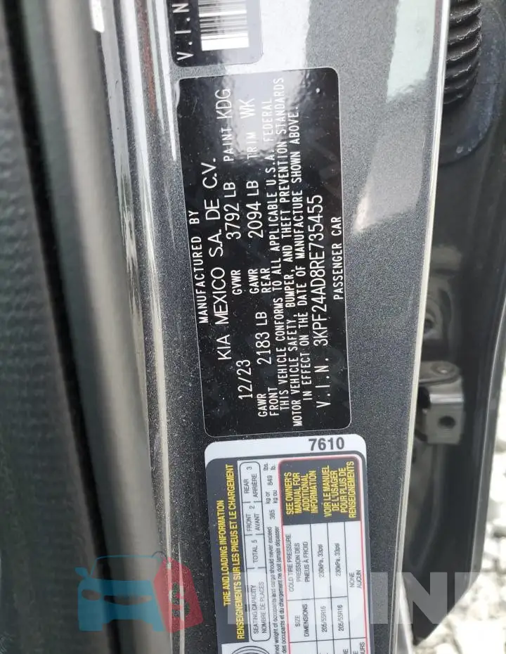 3KPF24AD8RE735455 Photo# 12