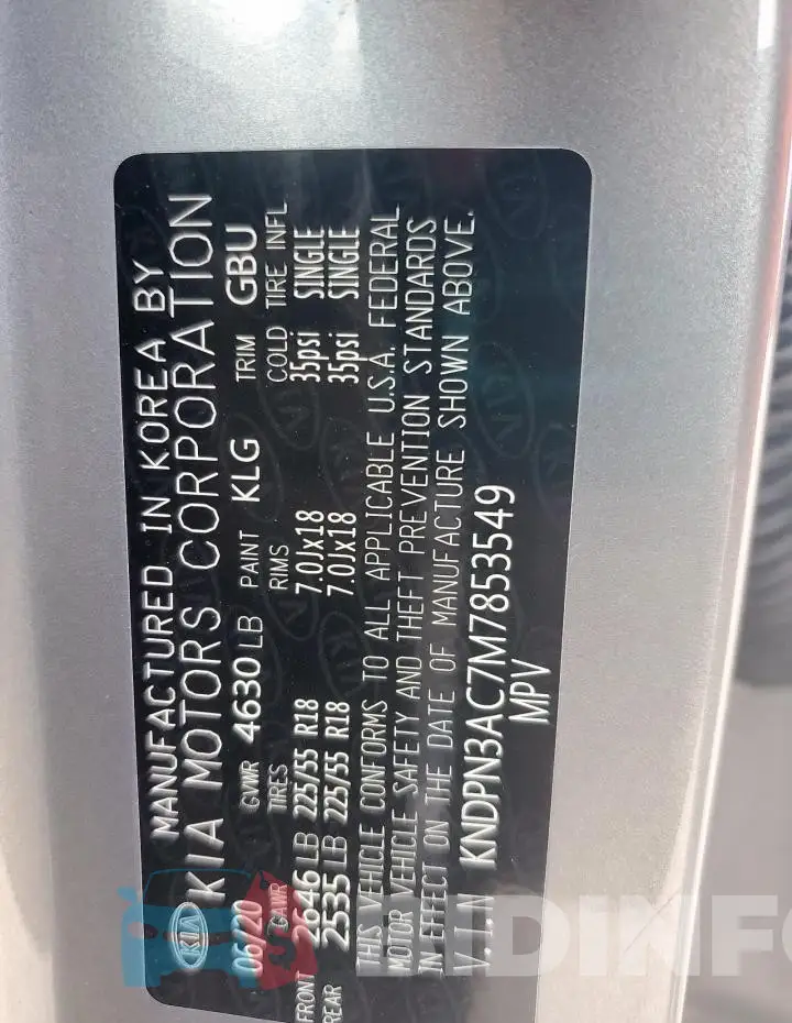KNDPN3AC7M7853549 Photo# 13
