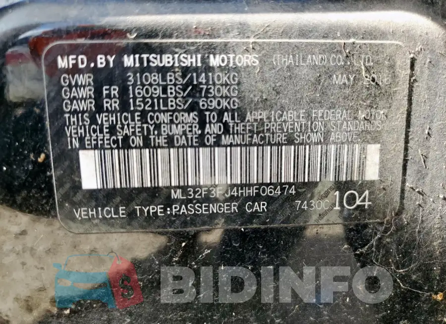 ML32F3FJ4HHF06474 Photo# 12