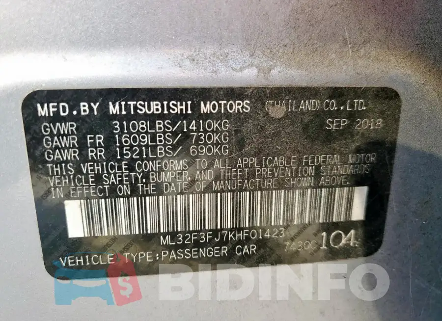 ML32F3FJ7KHF01423 Photo# 12