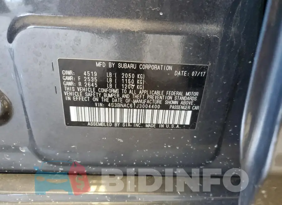 4S3BNAC61J3004400 Photo# 12