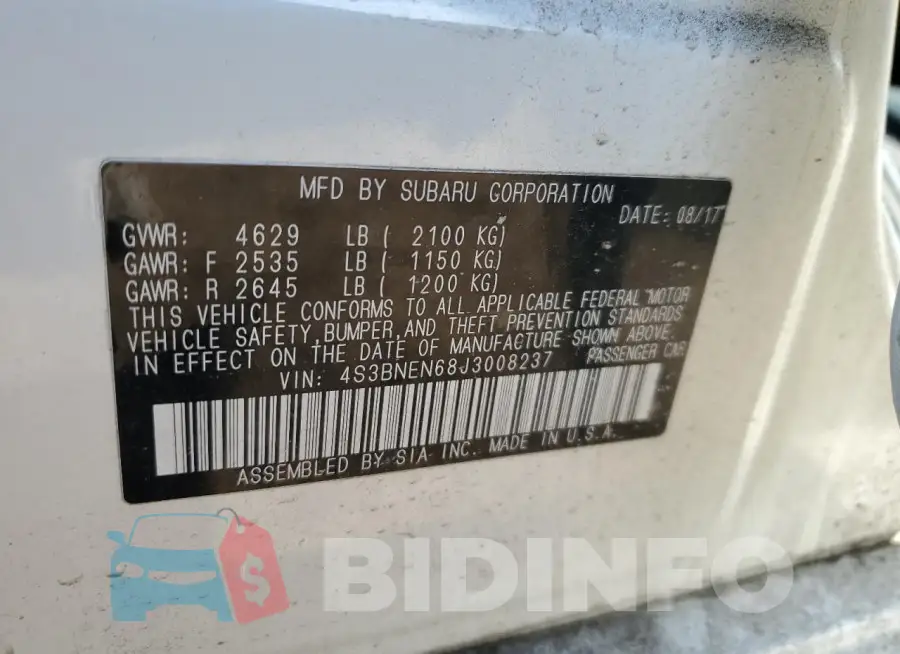 4S3BNEN68J3008237 Photo# 12