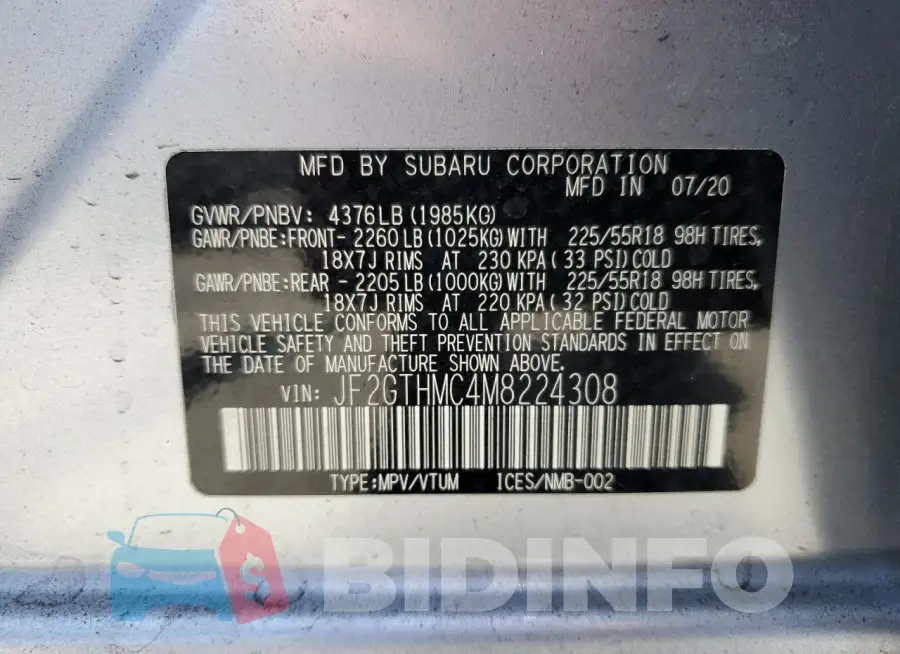 JF2GTHMC4M8224308 Photo# 12
