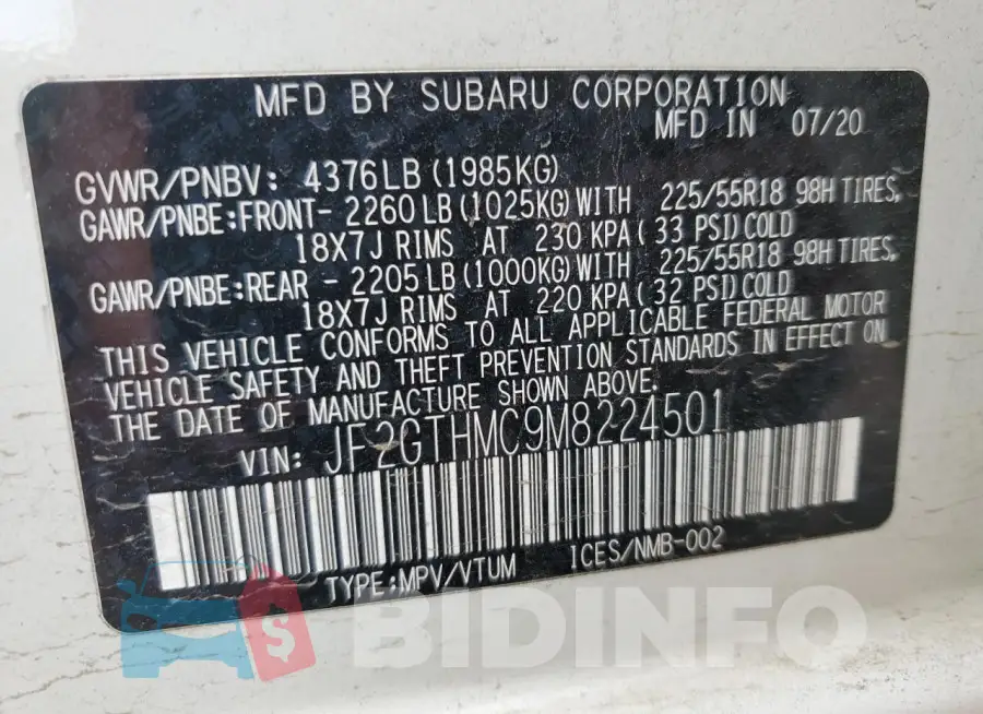 JF2GTHMC9M8224501 Photo# 12
