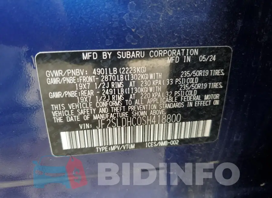 JF2SLDHC0SH418800 Photo# 14