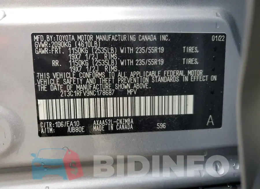 2T3C1RFV9NC178687 Photo# 13