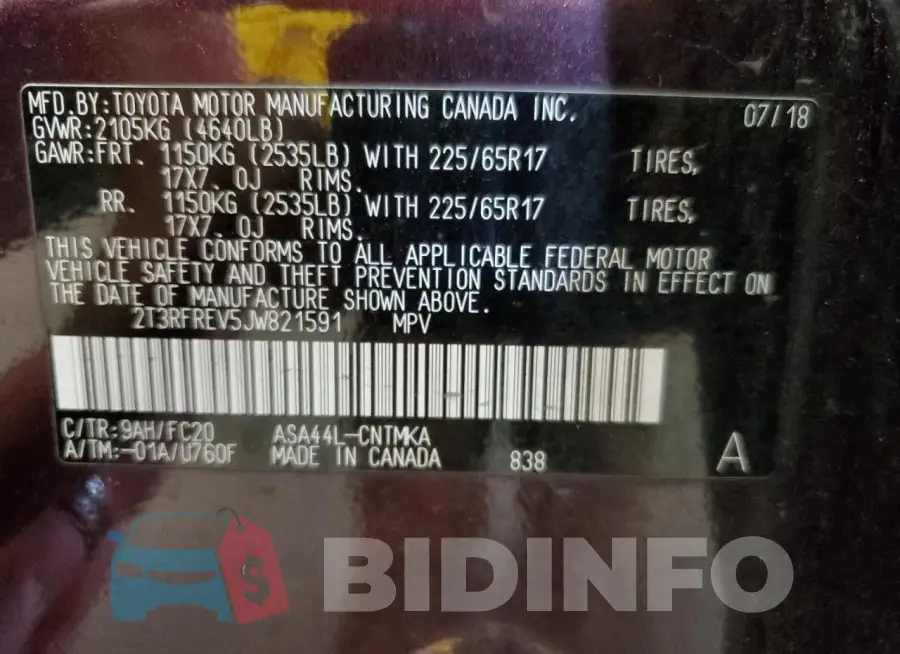 2T3RFREV5JW821591 Photo# 13
