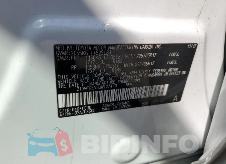 2T3WFREV6JW427410 Photo# 13