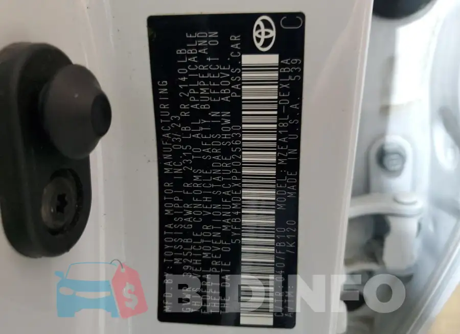 5YFB4MDEXPP025630 Photo# 13