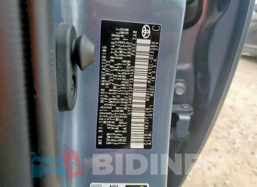 5YFS4MCEXPP161483 Photo# 12