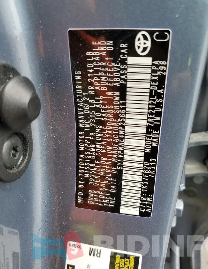5YFVPMAE4MP256611 Photo# 12