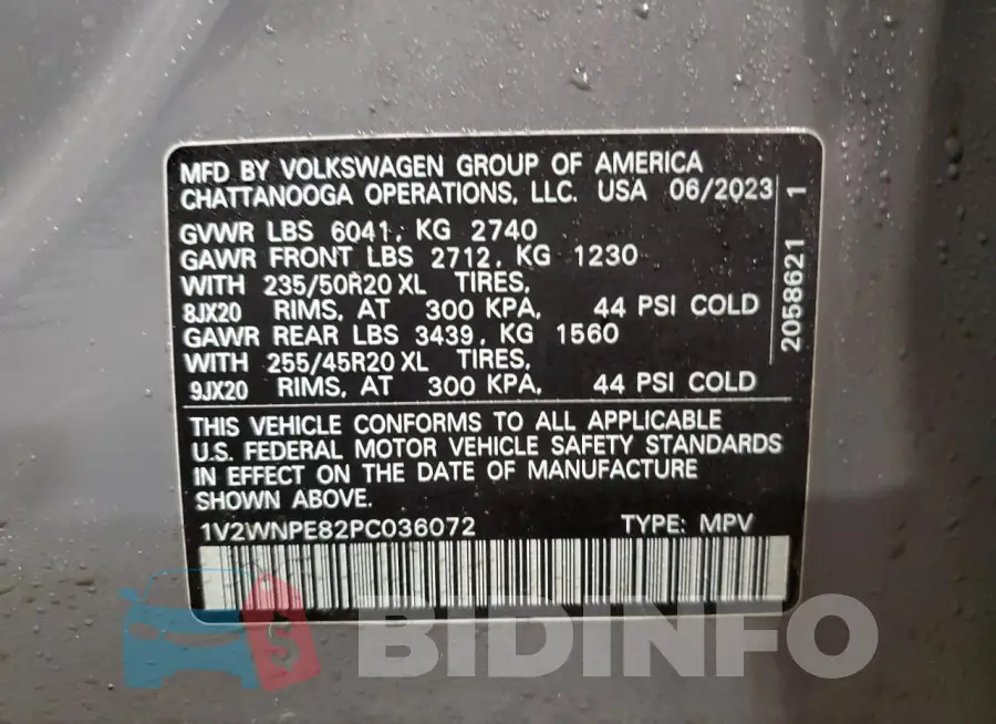 1V2WNPE82PC036072 Photo# 13