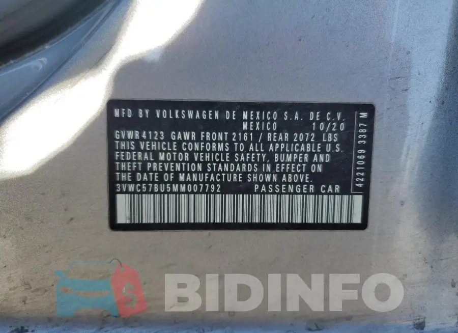 3VWC57BU5MM007792 Photo# 12