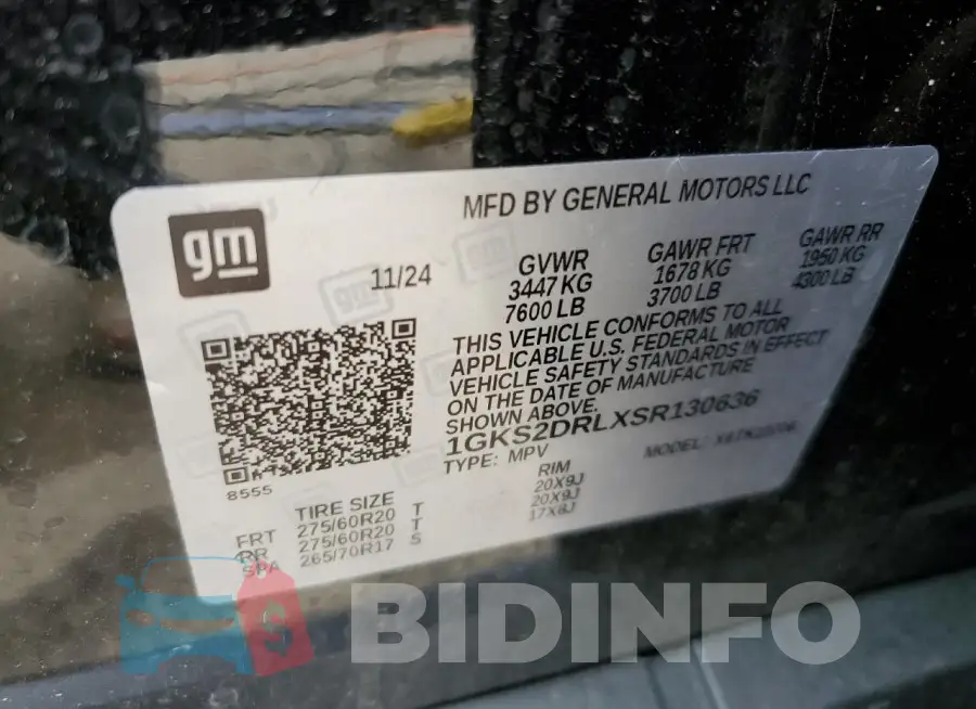 1GKS2DRLXSR130636 Photo# 13