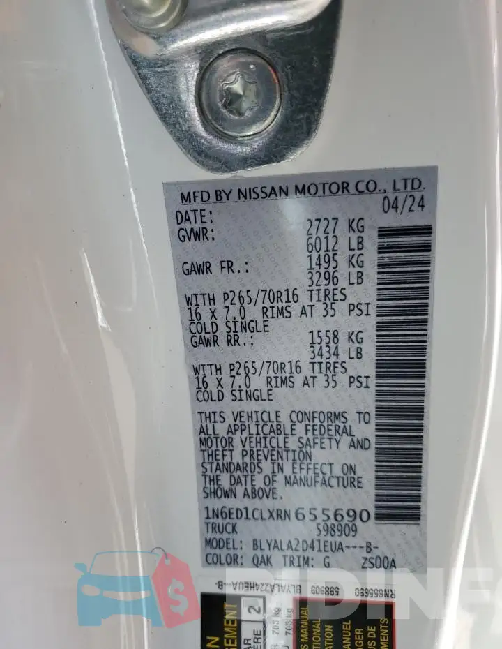 1N6ED1CLXRN655690 Photo# 12