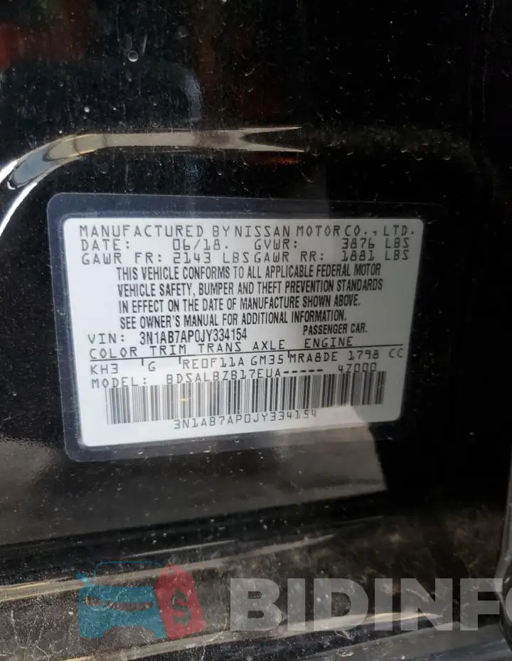 3N1AB7AP0JY334154 Photo# 12