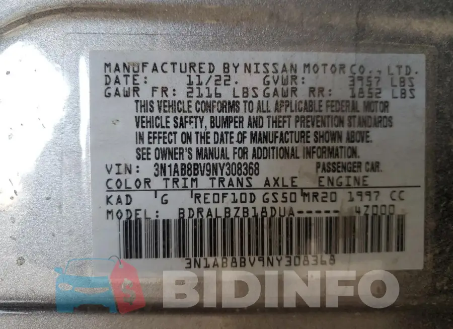 3N1AB8BV9NY308368 Photo# 12