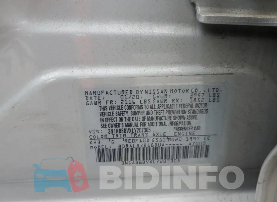 3N1AB8BVXLY207305 Photo# 13