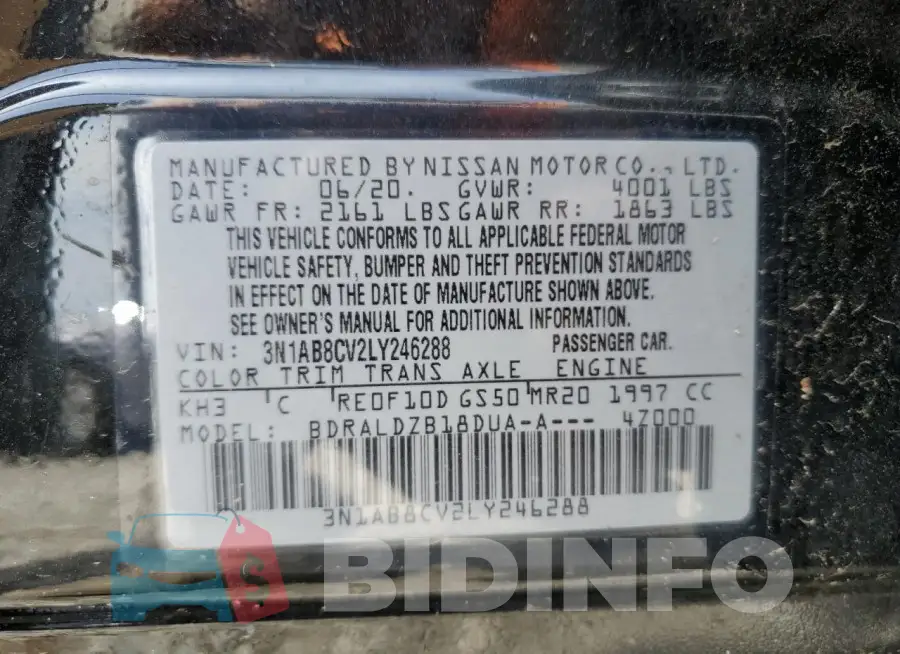 3N1AB8CV2LY246288 Photo# 13