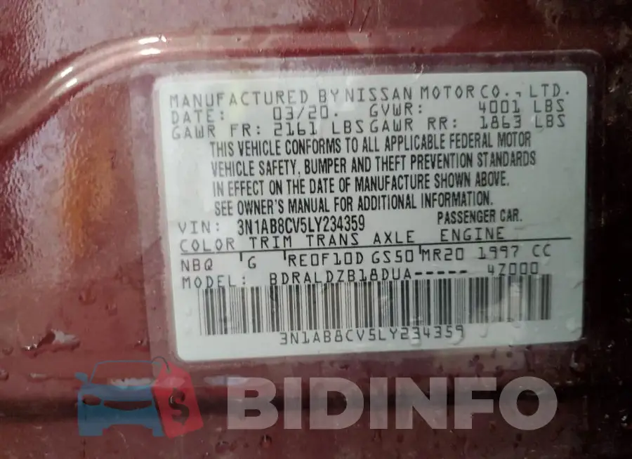 3N1AB8CV5LY234359 Photo# 12