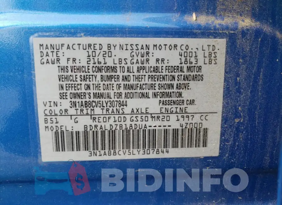 3N1AB8CV5LY307844 Photo# 12