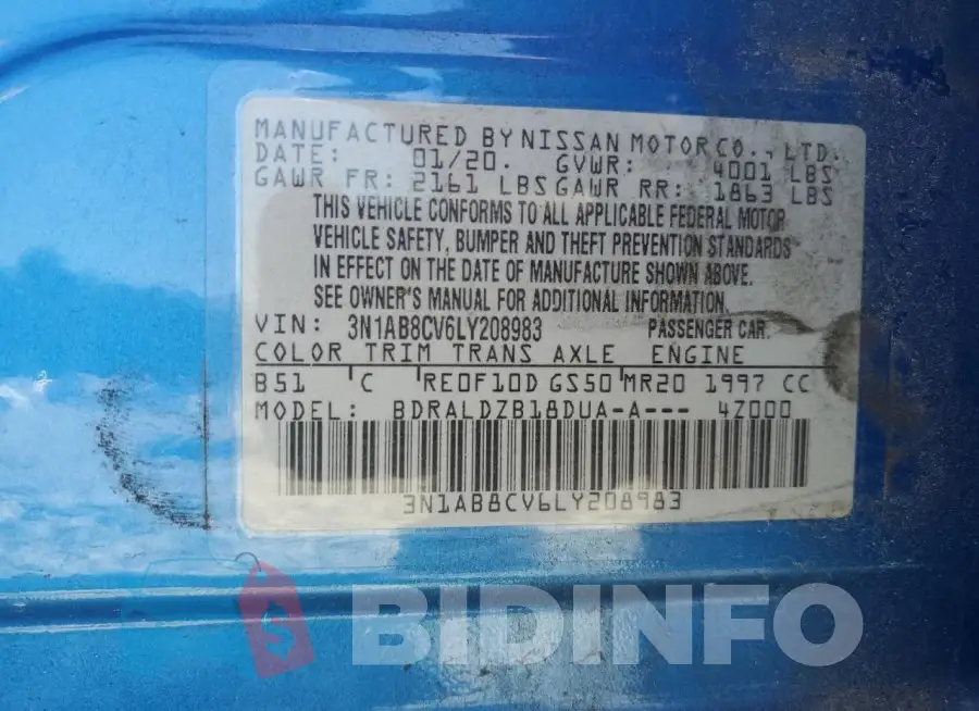 3N1AB8CV6LY208983 Photo# 12