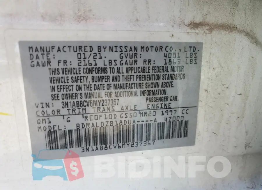 3N1AB8CV6MY237367 Photo# 12